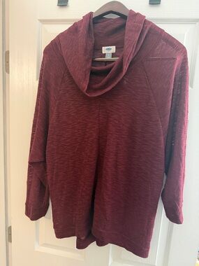 Old Navy Burgundy Cowl Neck Sweater
